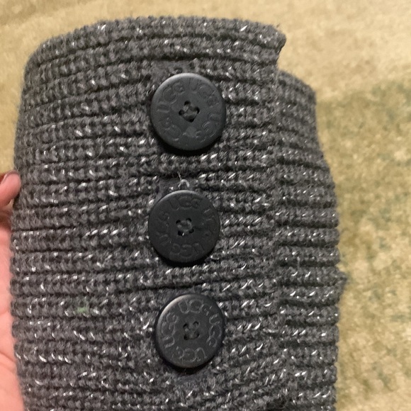 UGG sweater boots grey with silver metallic thread - Picture 3 of 7
